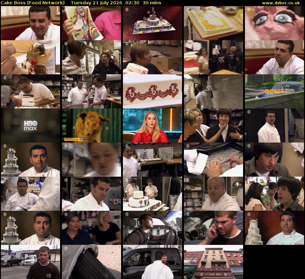 Cake Boss (Food Network) Tuesday 21 July 2026 02:30 - 03:00