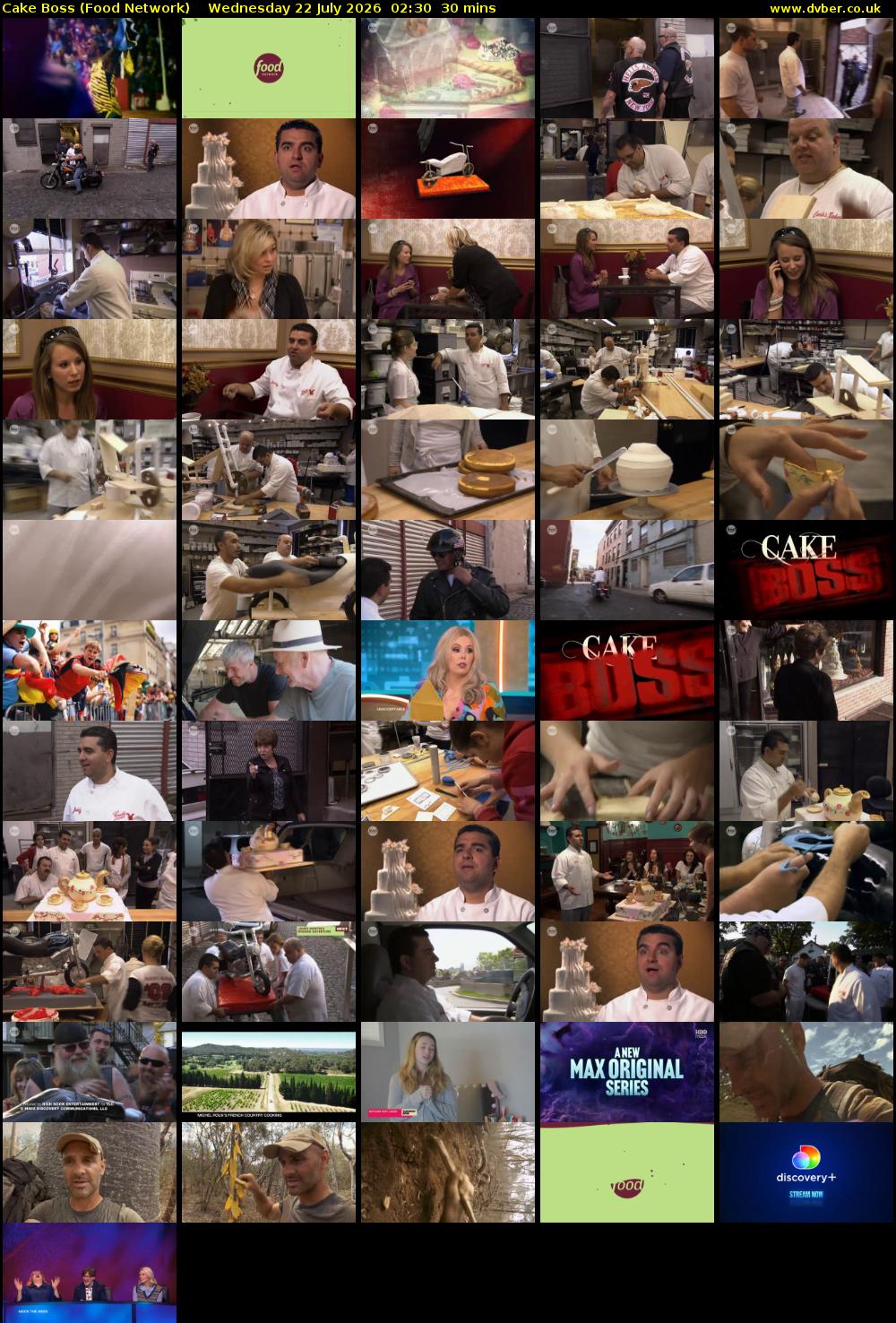 Cake Boss (Food Network) Wednesday 22 July 2026 02:30 - 03:00