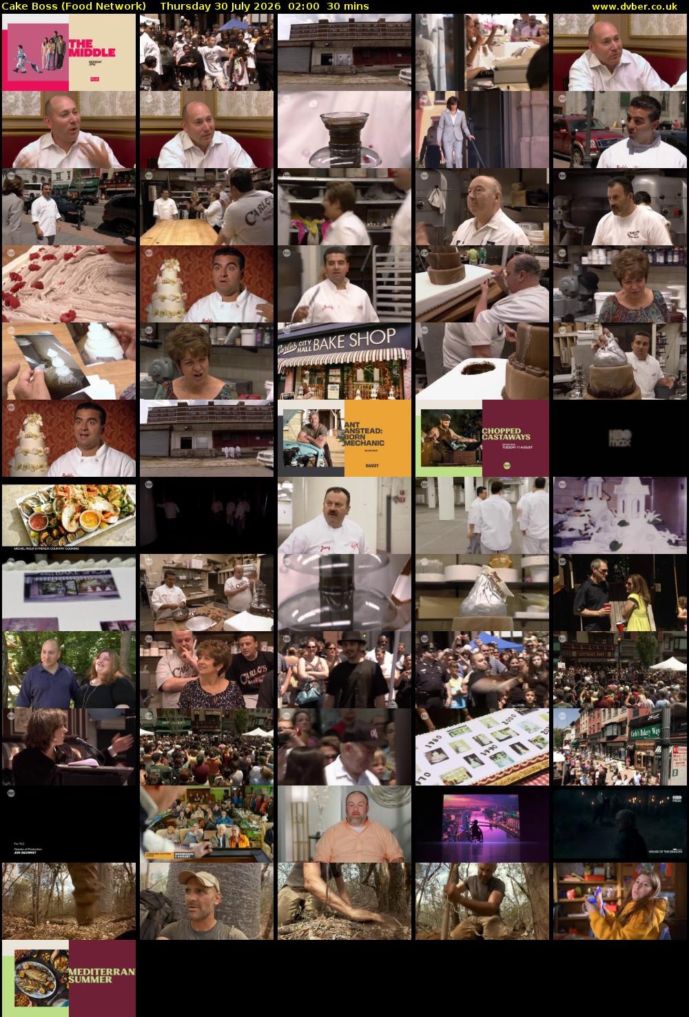 Cake Boss (Food Network) Thursday 30 July 2026 02:00 - 02:30