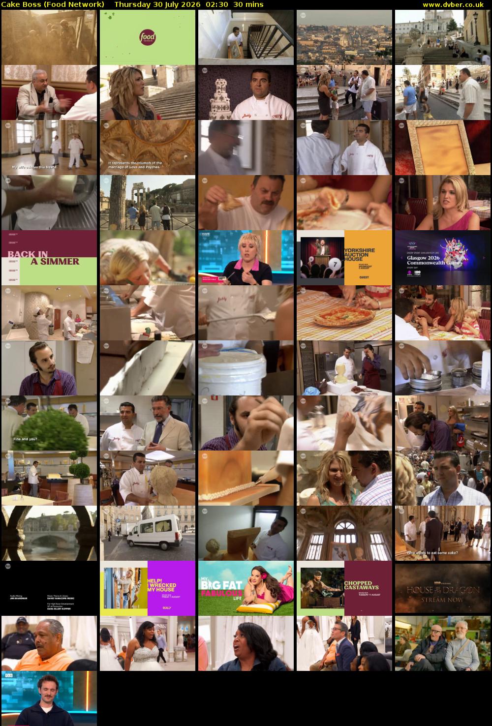 Cake Boss (Food Network) Thursday 30 July 2026 02:30 - 03:00