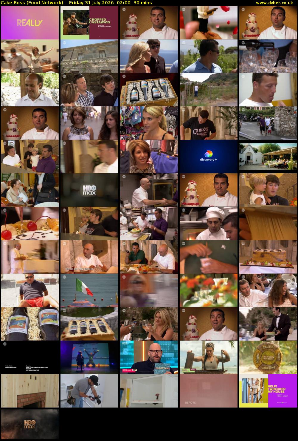 Cake Boss (Food Network) Friday 31 July 2026 02:00 - 02:30