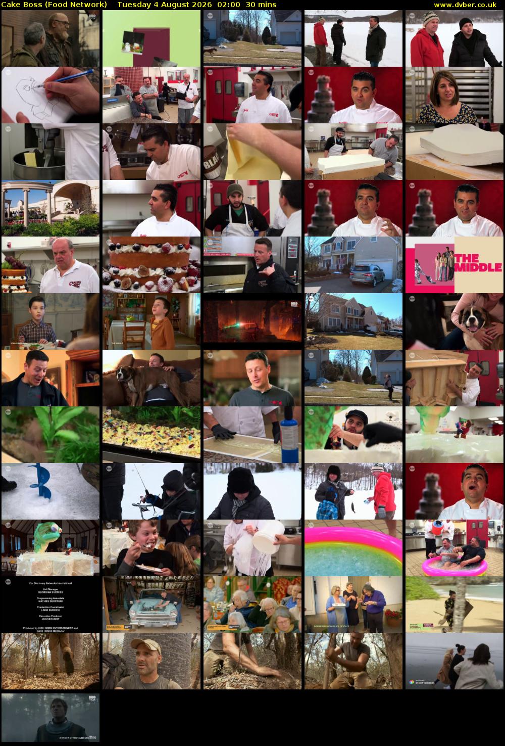 Cake Boss (Food Network) Tuesday 4 August 2026 02:00 - 02:30