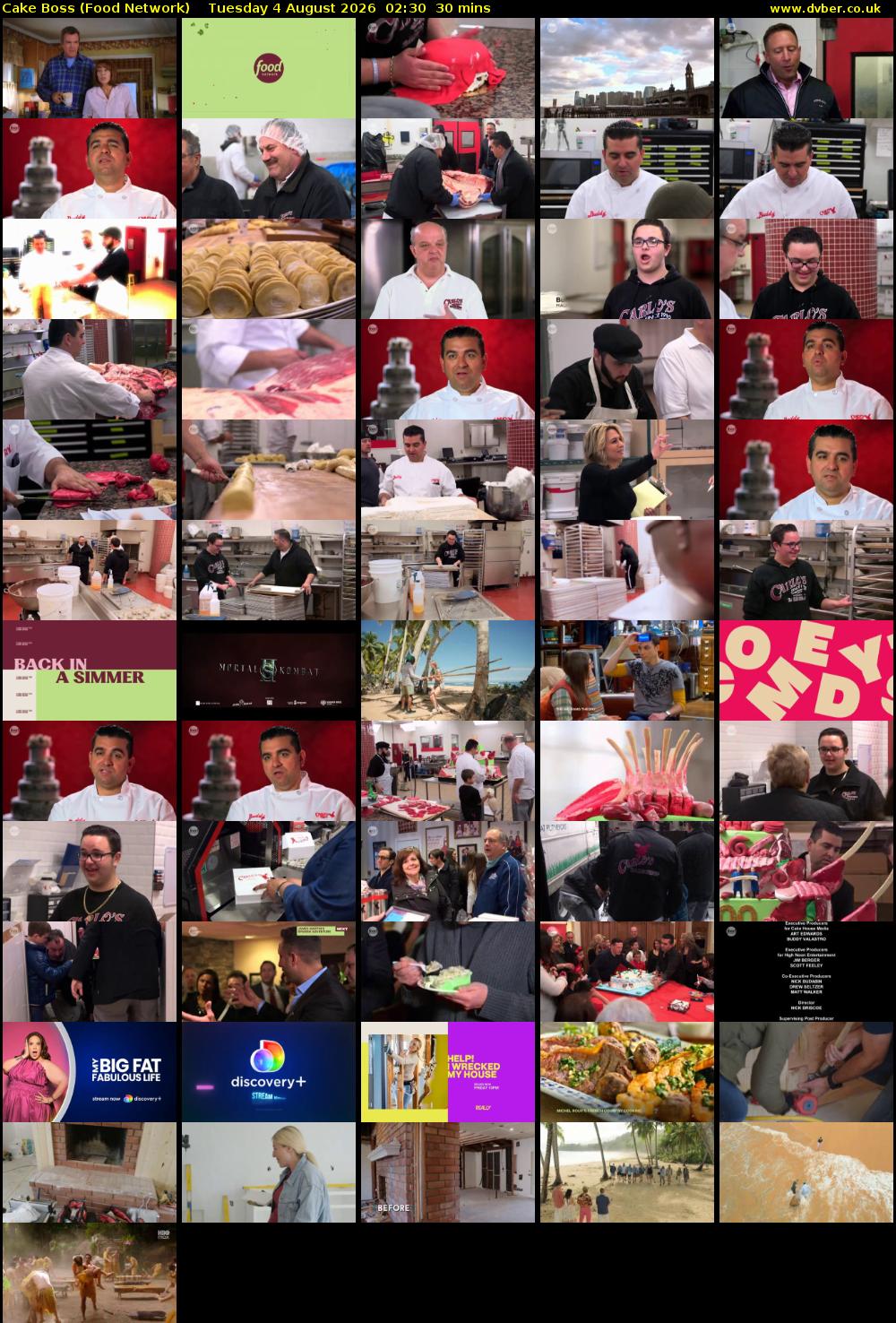 Cake Boss (Food Network) Tuesday 4 August 2026 02:30 - 03:00