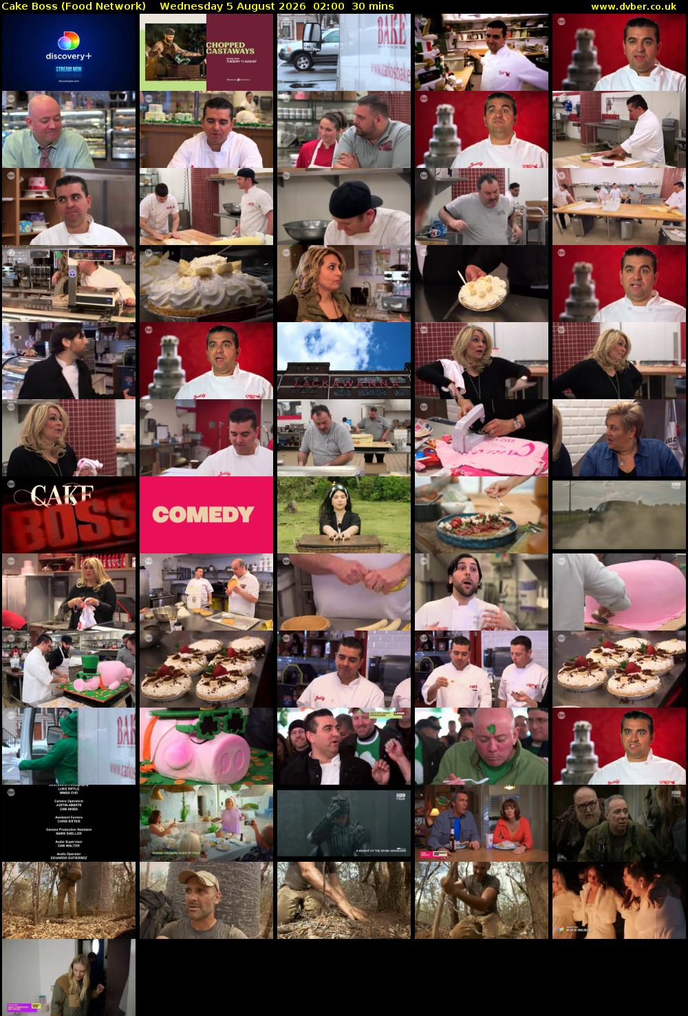 Cake Boss (Food Network) Wednesday 5 August 2026 02:00 - 02:30