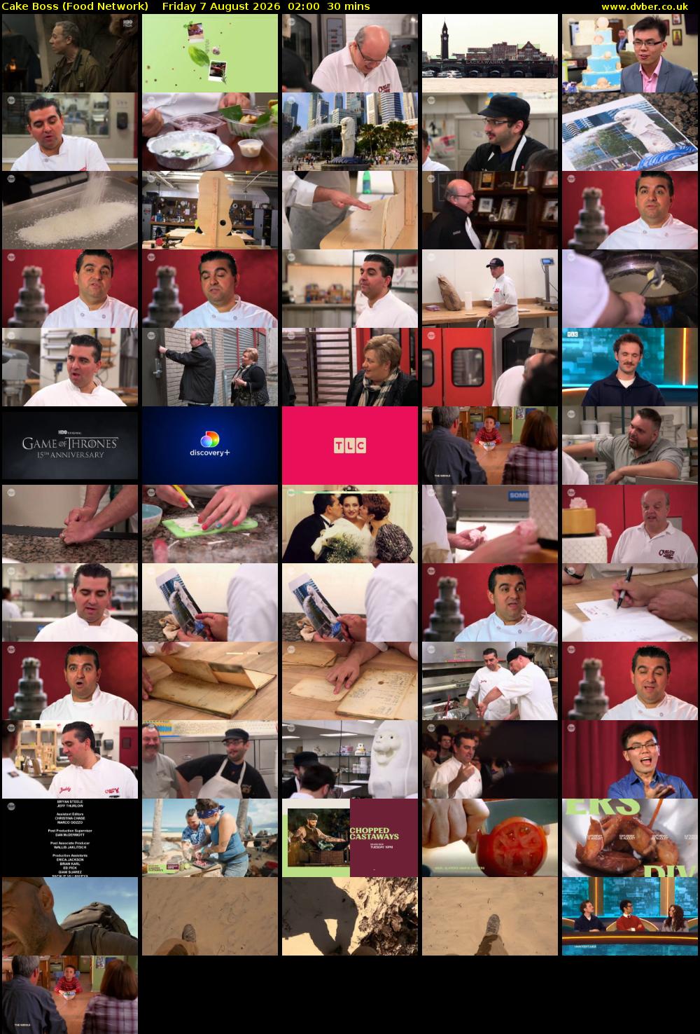 Cake Boss (Food Network) Friday 7 August 2026 02:00 - 02:30