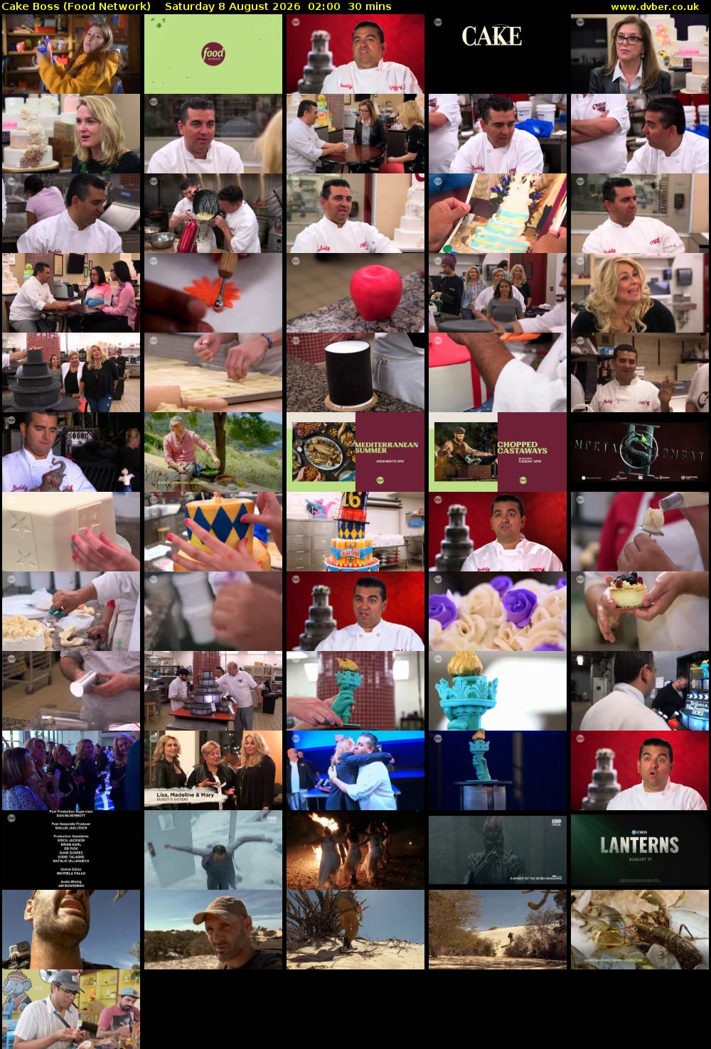 Cake Boss (Food Network) Saturday 8 August 2026 02:00 - 02:30