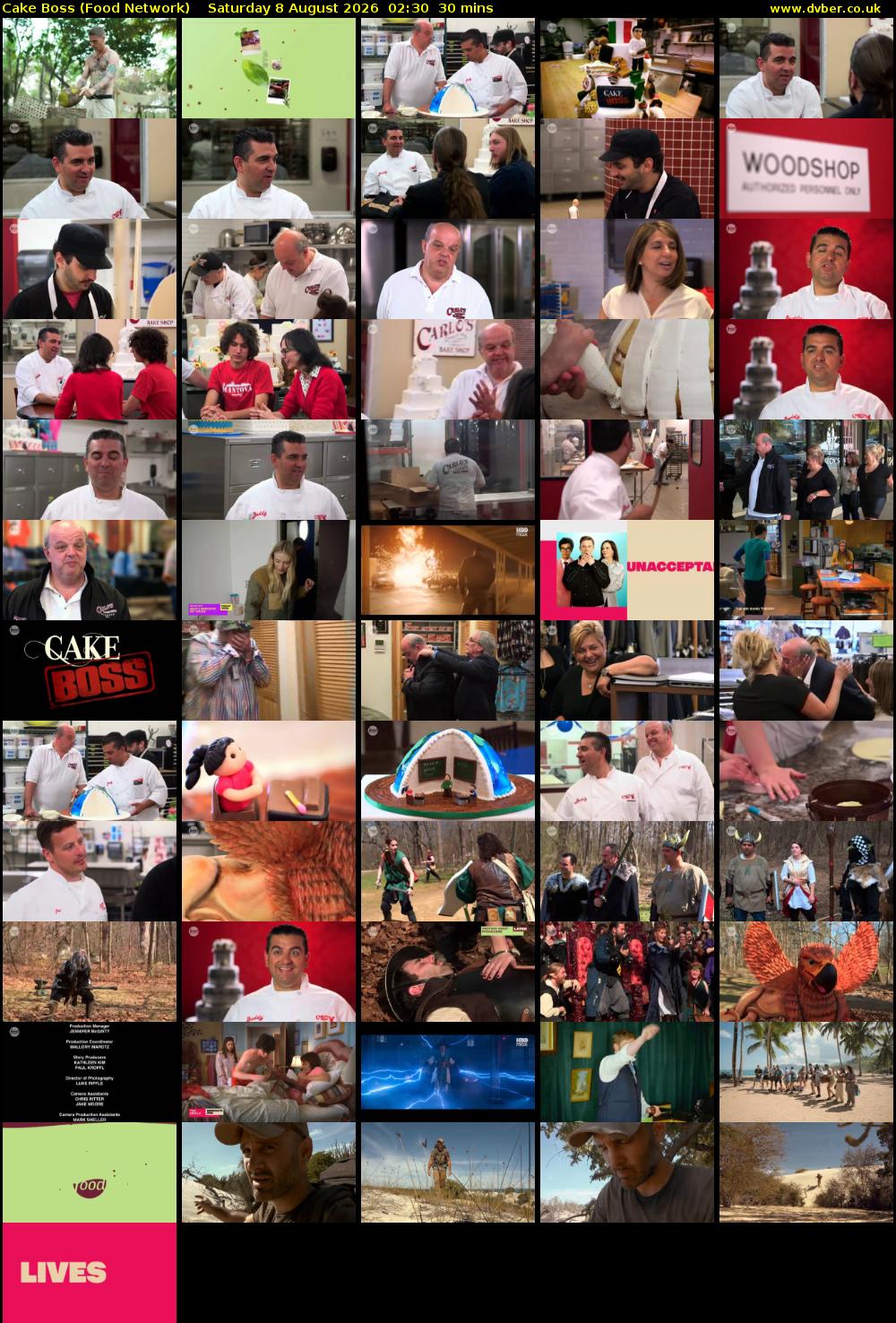 Cake Boss (Food Network) Saturday 8 August 2026 02:30 - 03:00