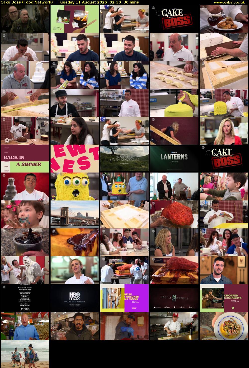 Cake Boss (Food Network) Tuesday 11 August 2026 02:30 - 03:00