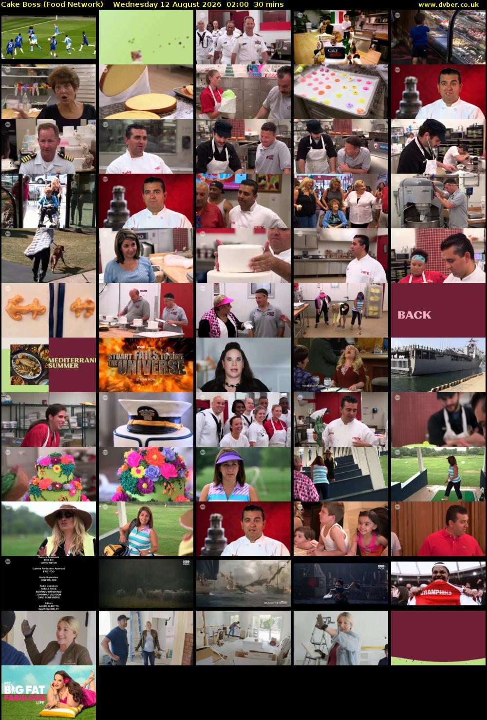 Cake Boss (Food Network) Wednesday 12 August 2026 02:00 - 02:30