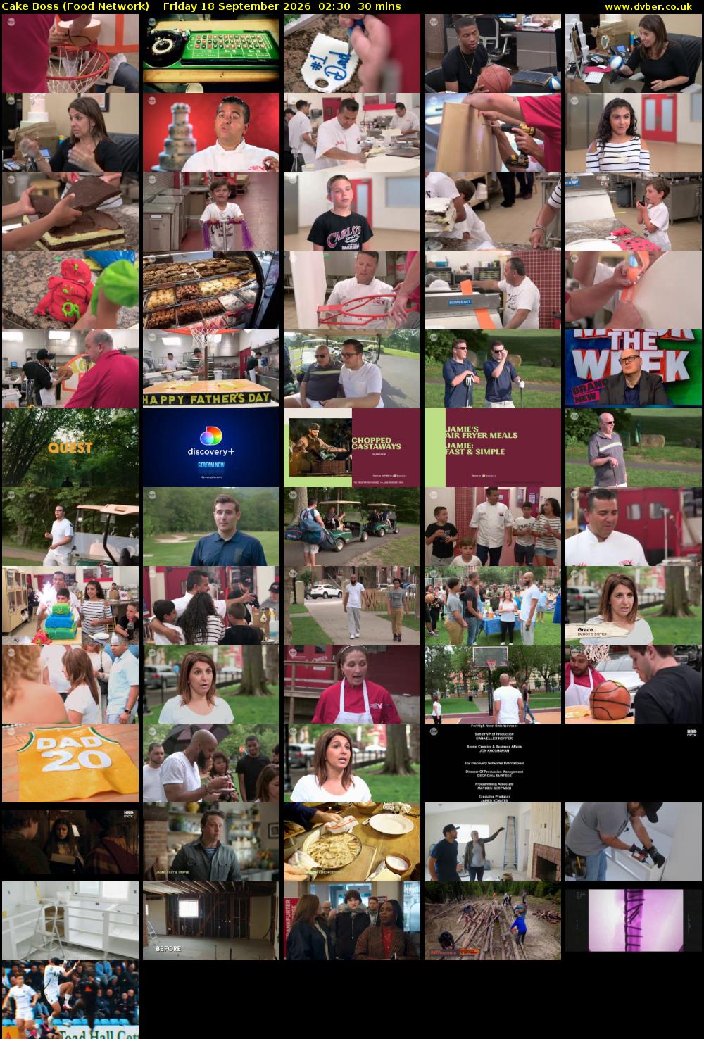 Cake Boss (Food Network) Friday 18 September 2026 02:30 - 03:00