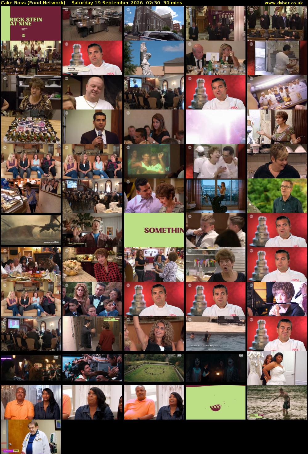 Cake Boss (Food Network) Saturday 19 September 2026 02:30 - 03:00