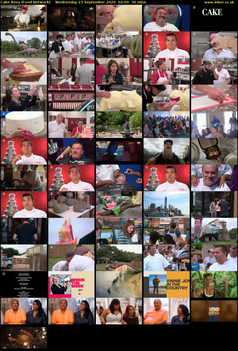 Cake Boss (Food Network) Wednesday 23 September 2026 02:00 - 02:30