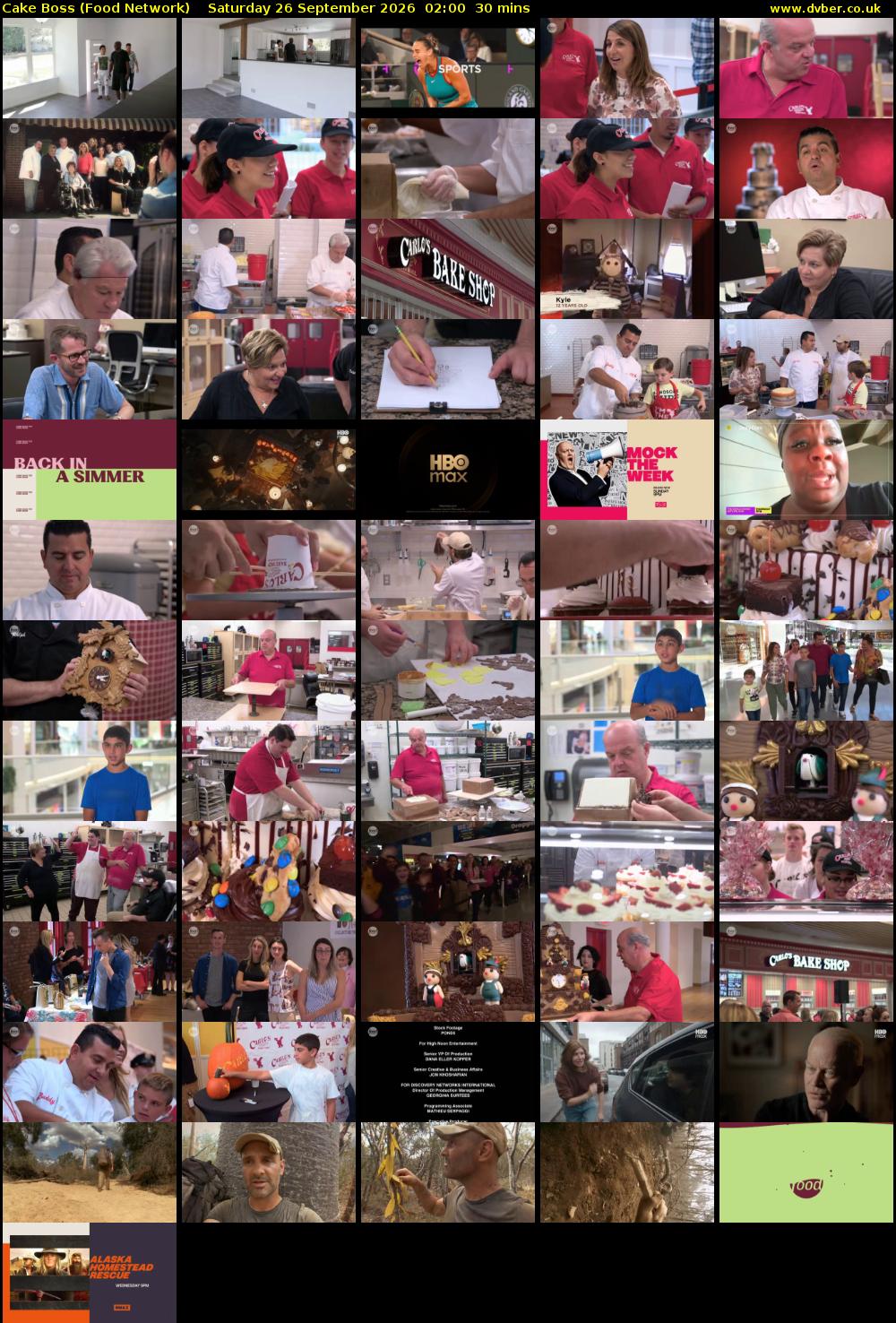 Cake Boss (Food Network) Saturday 26 September 2026 02:00 - 02:30