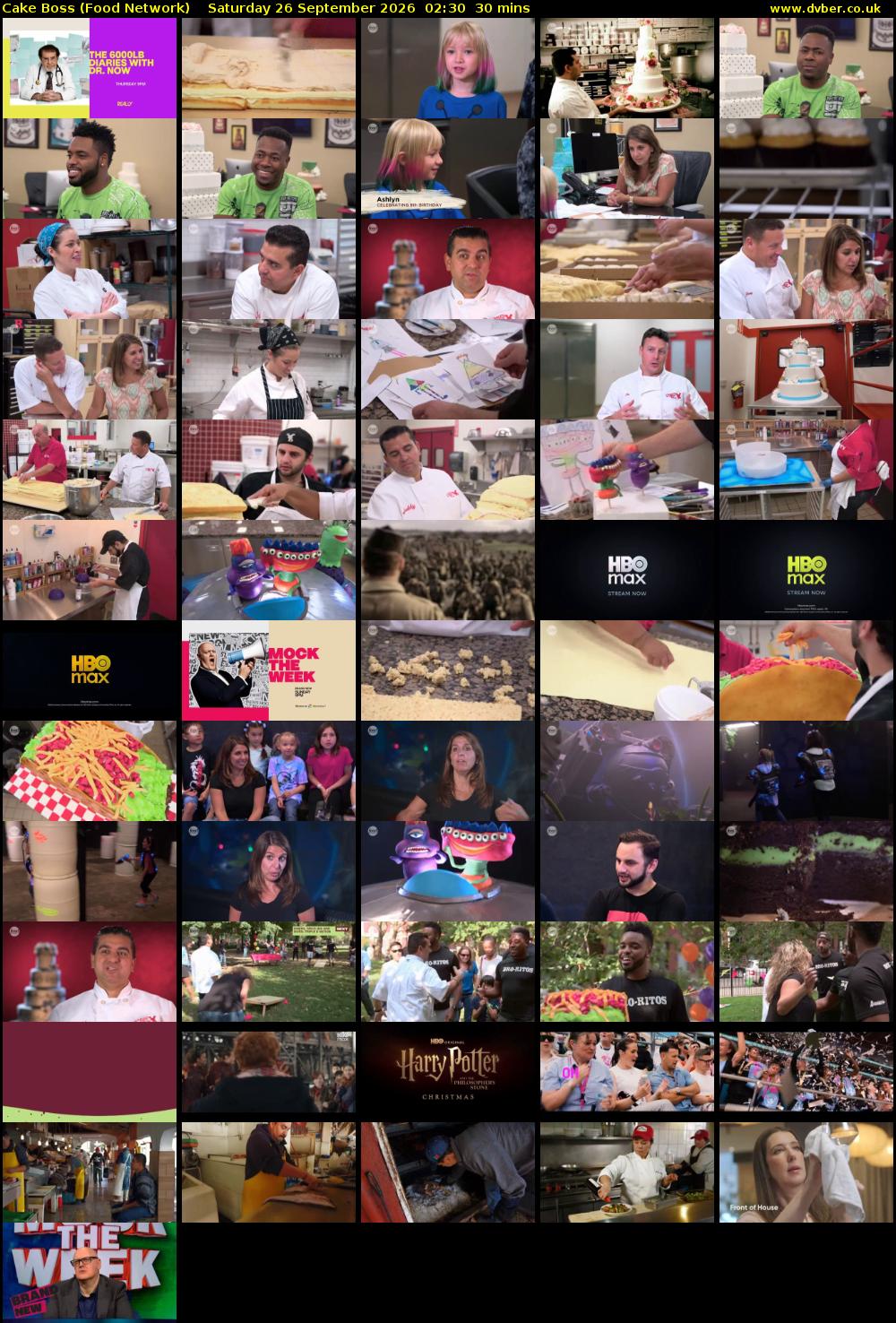 Cake Boss (Food Network) Saturday 26 September 2026 02:30 - 03:00