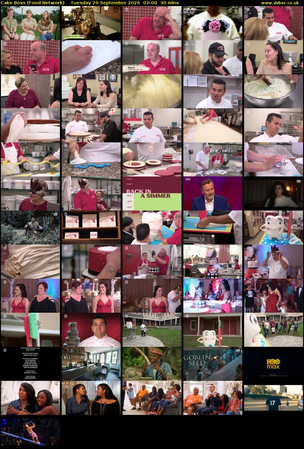 Cake Boss (Food Network) Tuesday 29 September 2026 02:00 - 02:30