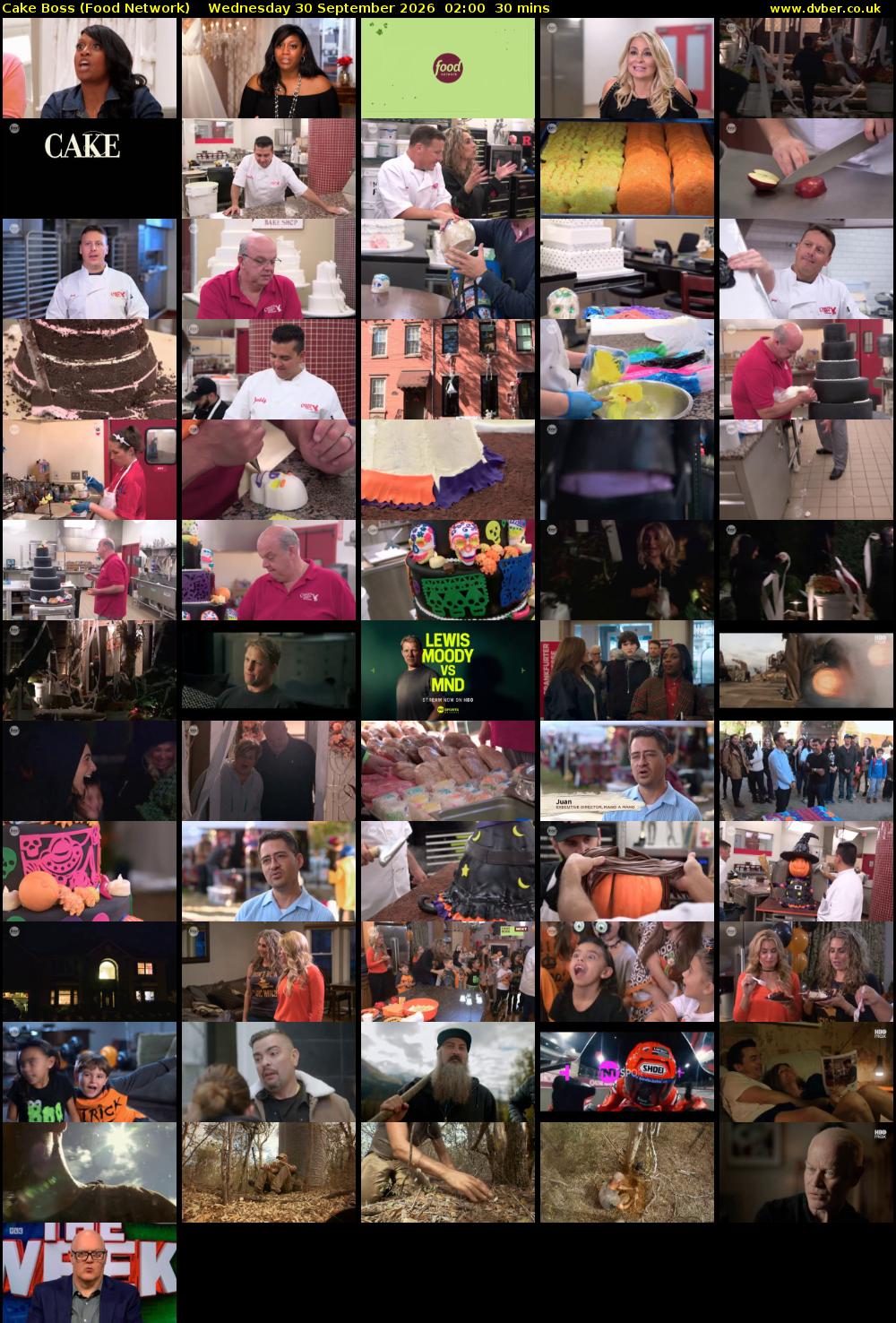 Cake Boss (Food Network) Wednesday 30 September 2026 02:00 - 02:30