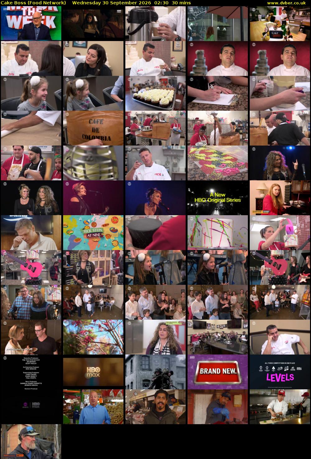 Cake Boss (Food Network) Wednesday 30 September 2026 02:30 - 03:00