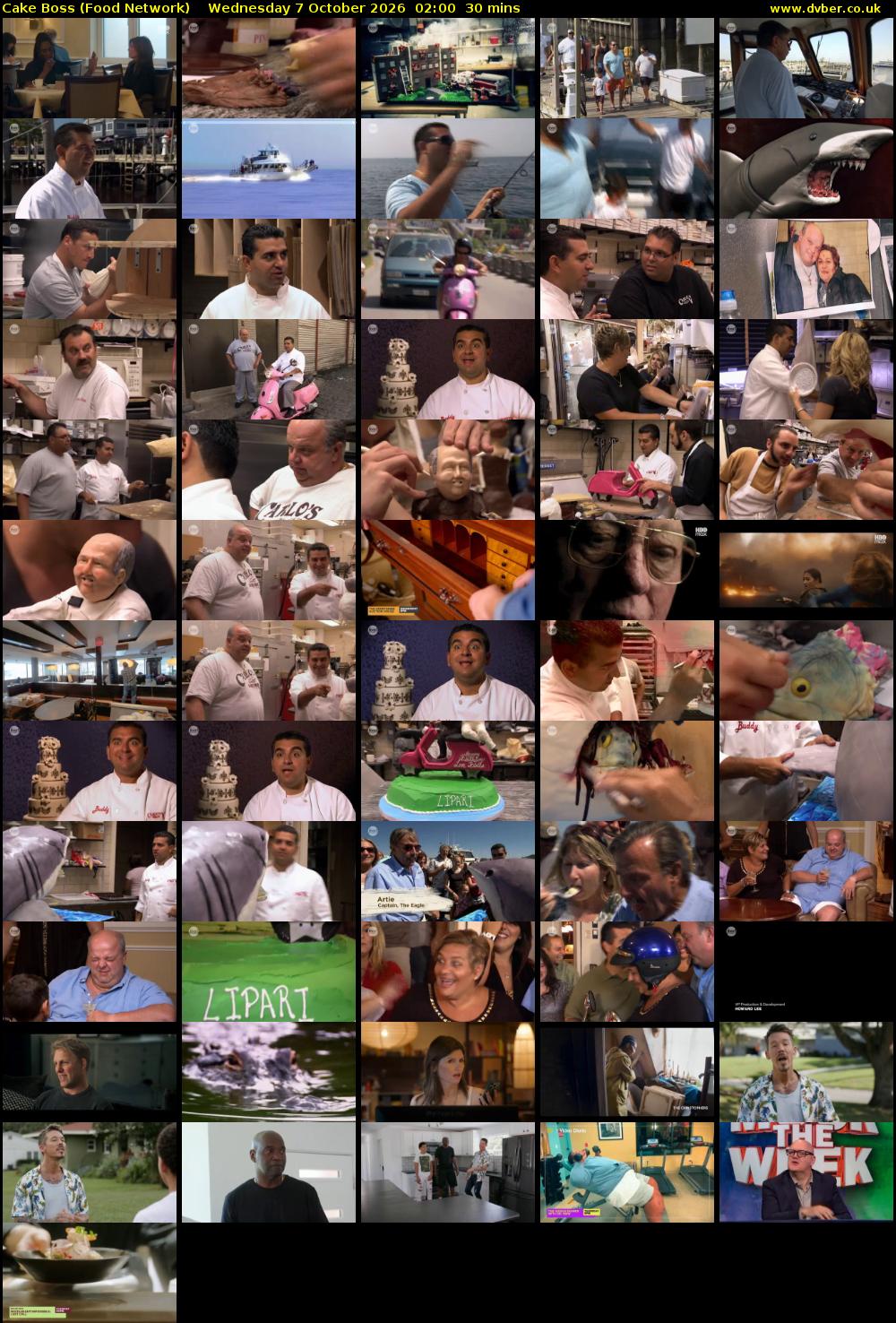 Cake Boss (Food Network) Wednesday 7 October 2026 02:00 - 02:30