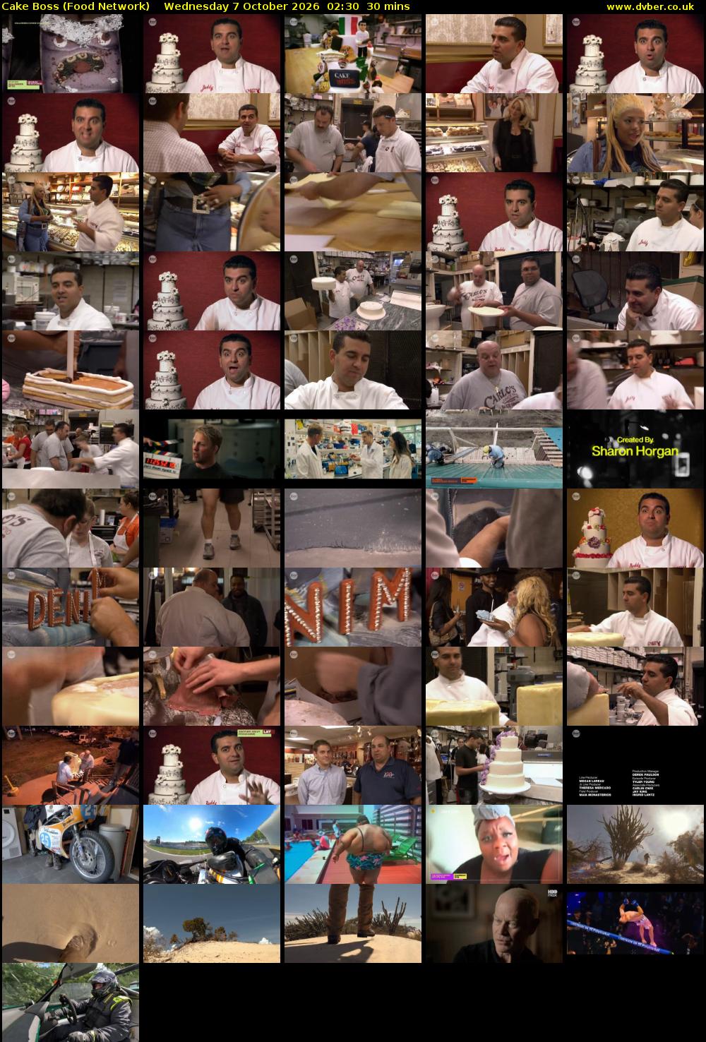 Cake Boss (Food Network) Wednesday 7 October 2026 02:30 - 03:00