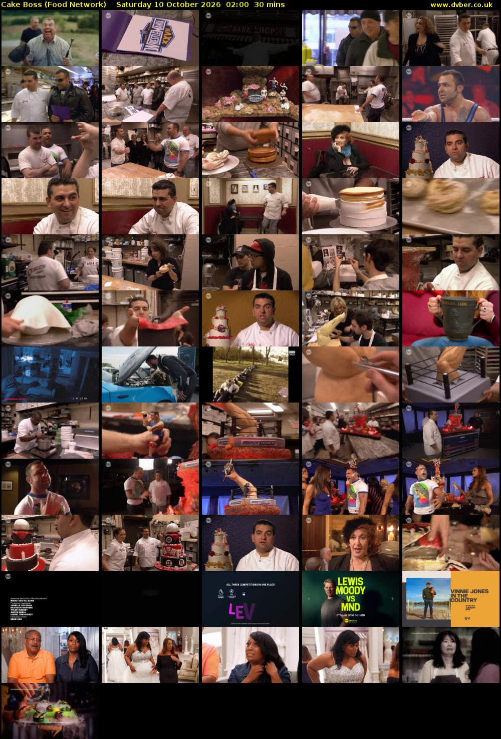 Cake Boss (Food Network) Saturday 10 October 2026 02:00 - 02:30