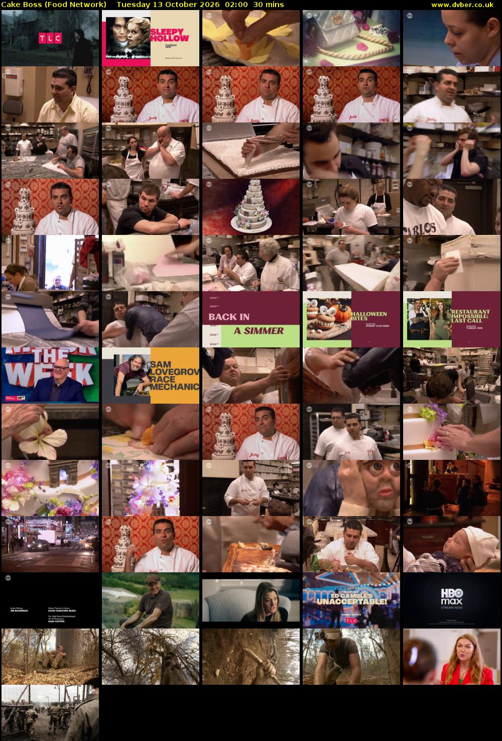 Cake Boss (Food Network) Tuesday 13 October 2026 02:00 - 02:30