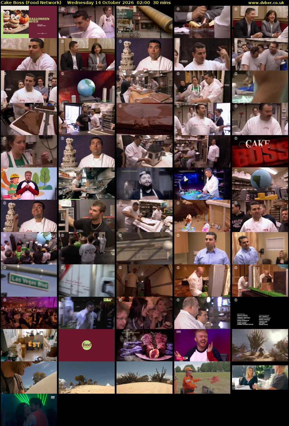 Cake Boss (Food Network) Wednesday 14 October 2026 02:00 - 02:30