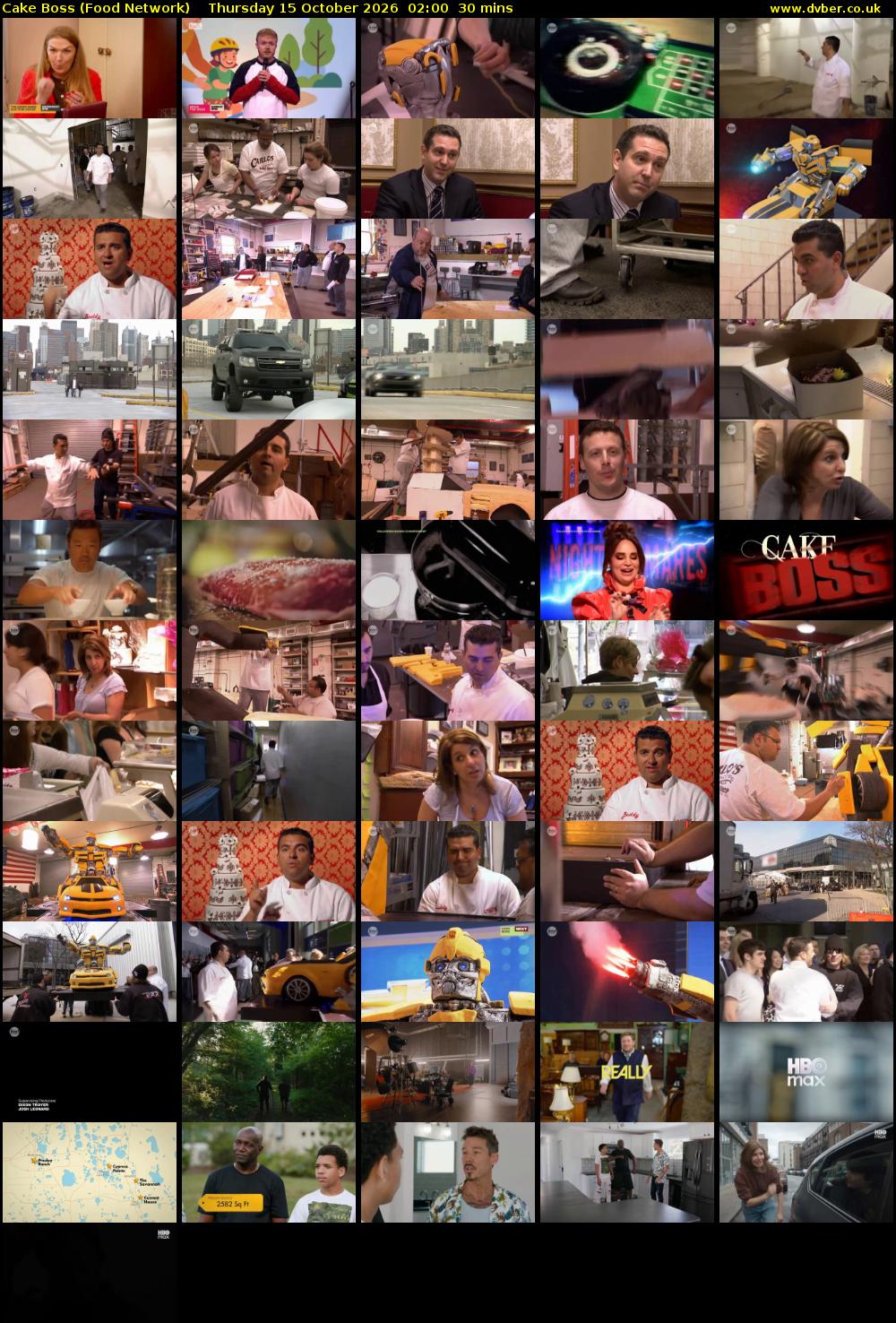 Cake Boss (Food Network) Thursday 15 October 2026 02:00 - 02:30