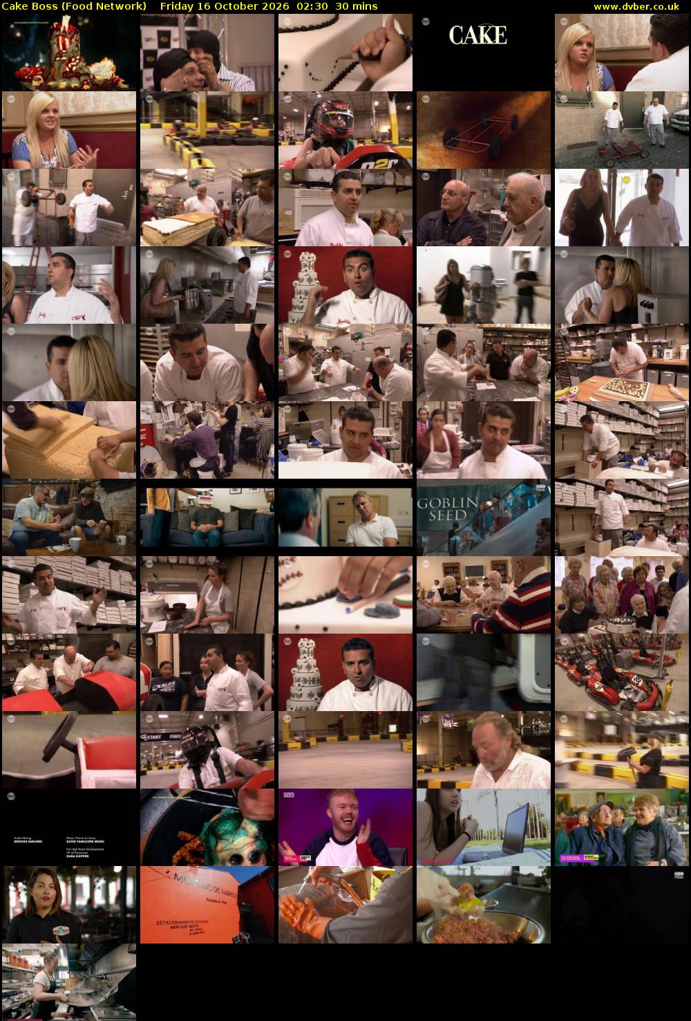 Cake Boss (Food Network) Friday 16 October 2026 02:30 - 03:00
