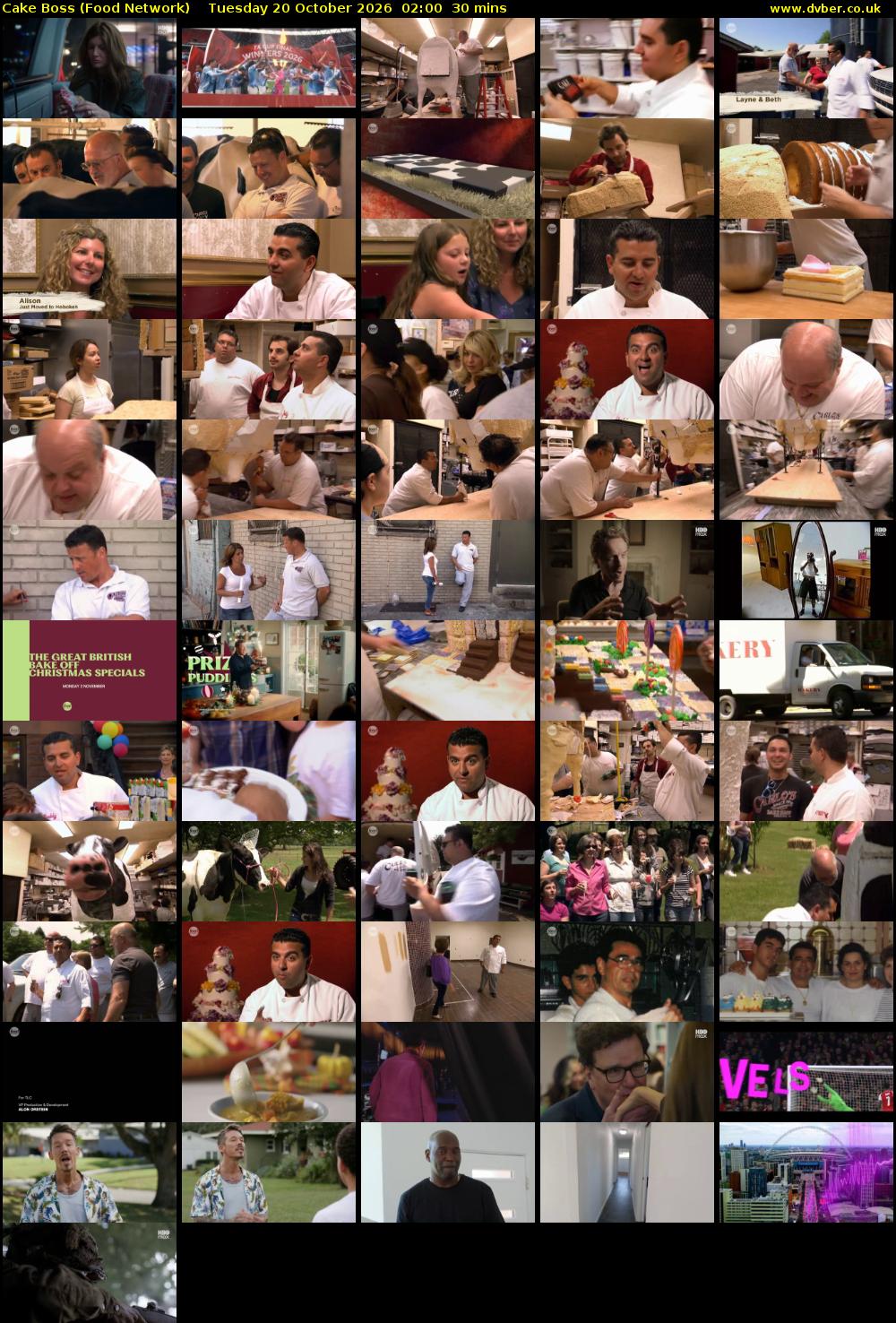 Cake Boss (Food Network) Tuesday 20 October 2026 02:00 - 02:30