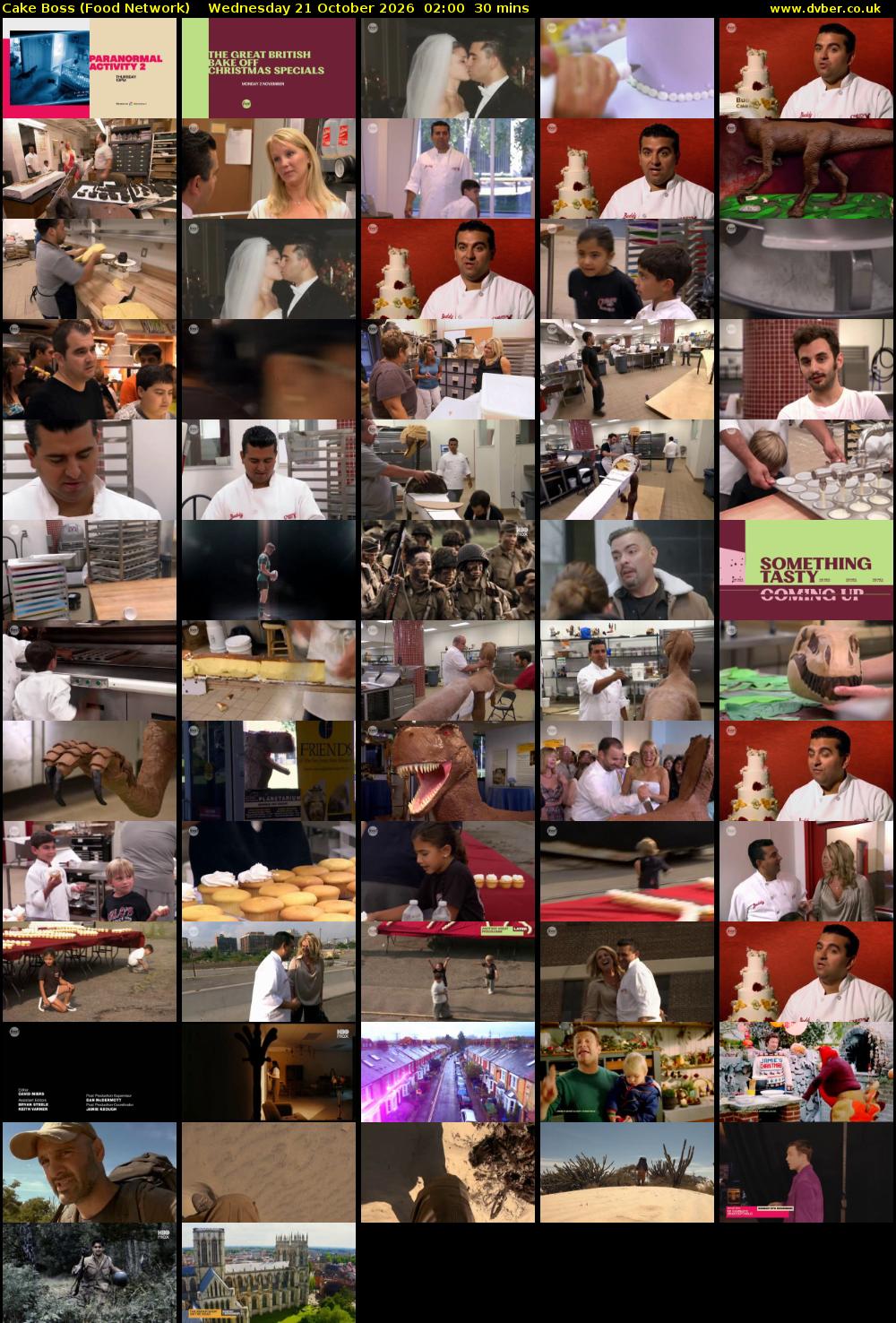 Cake Boss (Food Network) Wednesday 21 October 2026 02:00 - 02:30