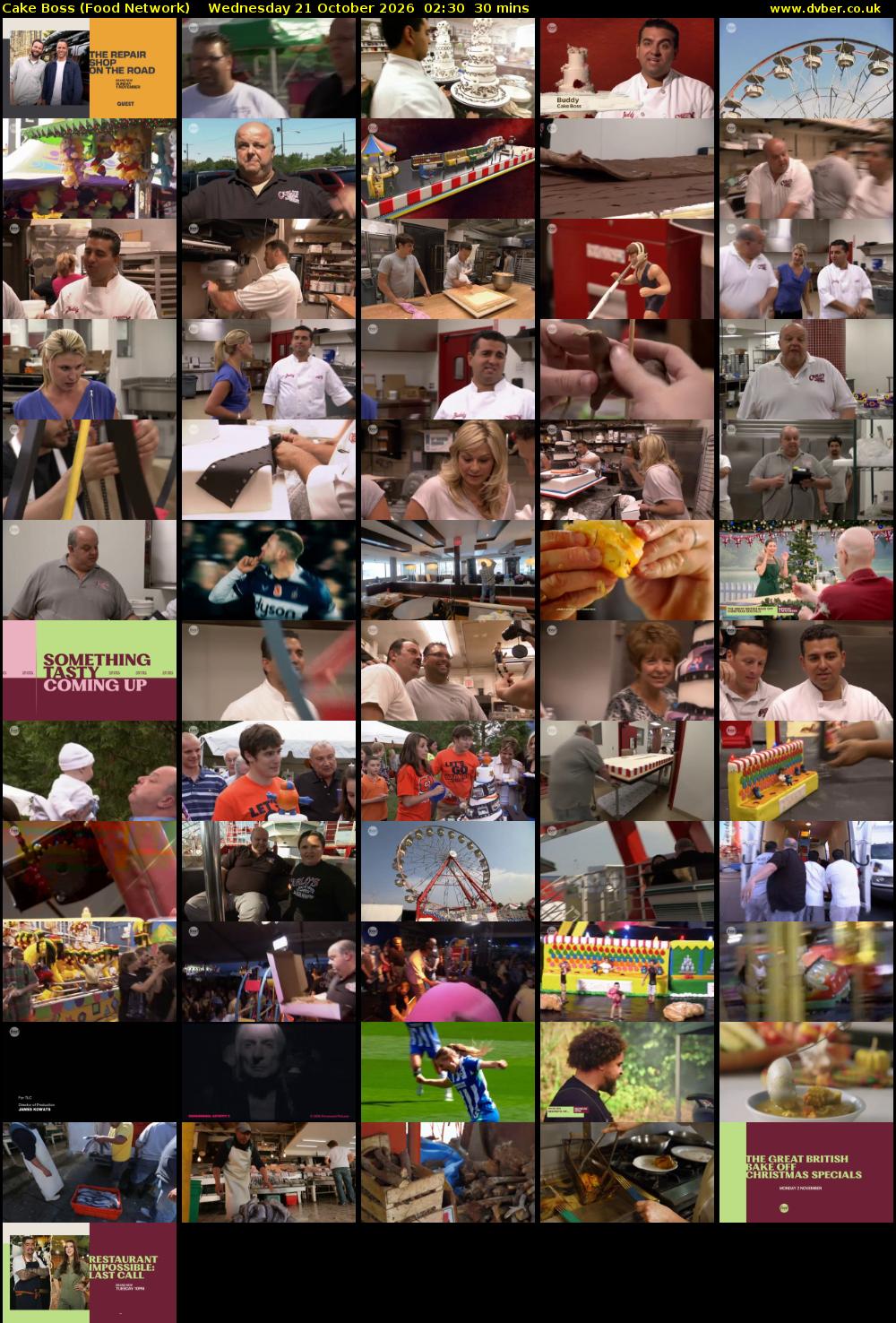Cake Boss (Food Network) Wednesday 21 October 2026 02:30 - 03:00