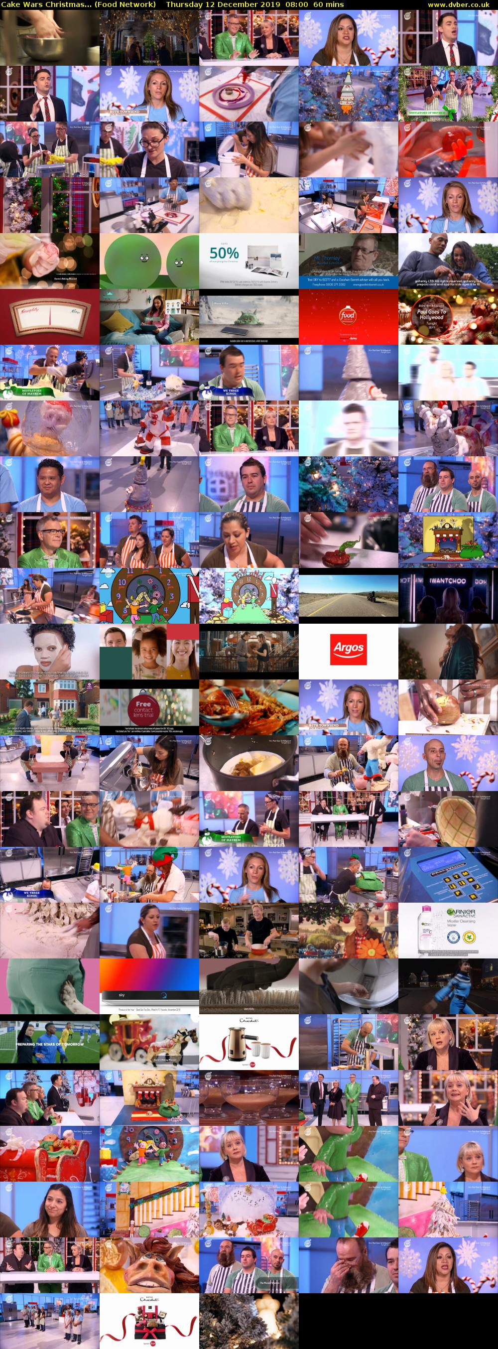 Cake Wars Christmas... (Food Network) Thursday 12 December 2019 08:00 - 09:00