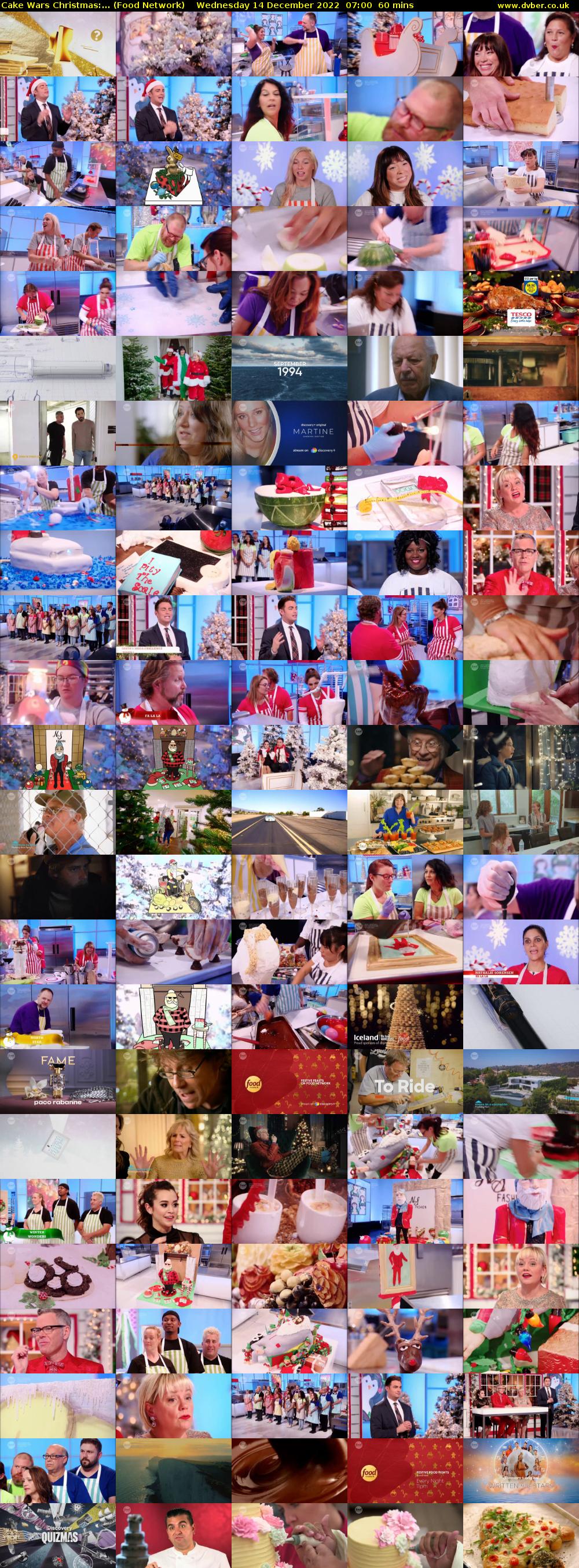 Cake Wars Christmas:... (Food Network) Wednesday 14 December 2022 07:00 - 08:00