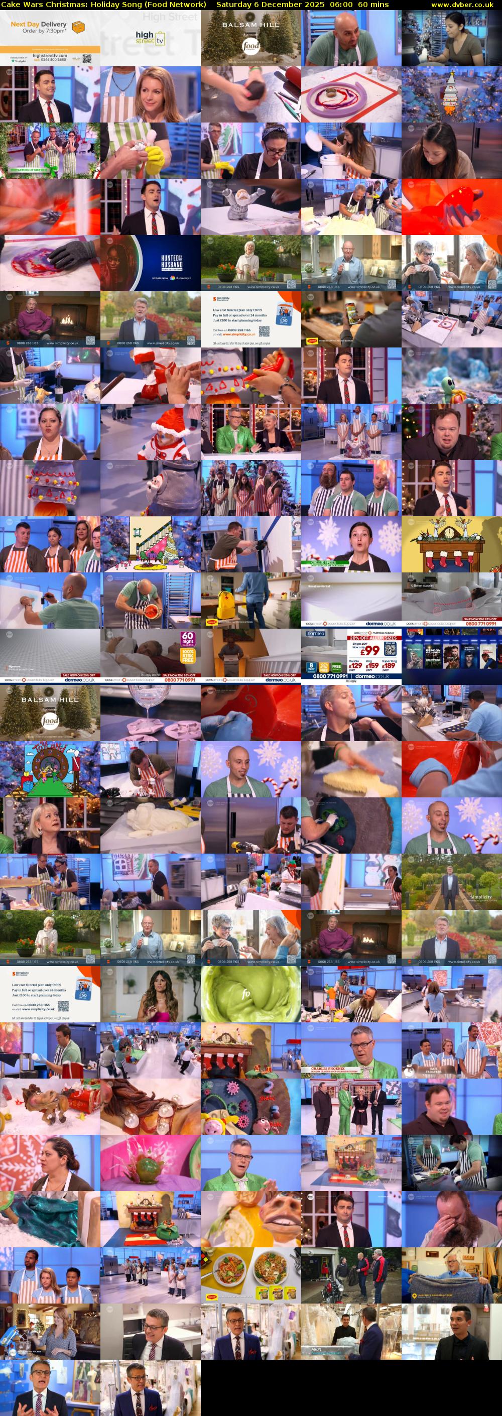 Cake Wars Christmas: Holiday Song (Food Network) Saturday 6 December 2025 06:00 - 07:00