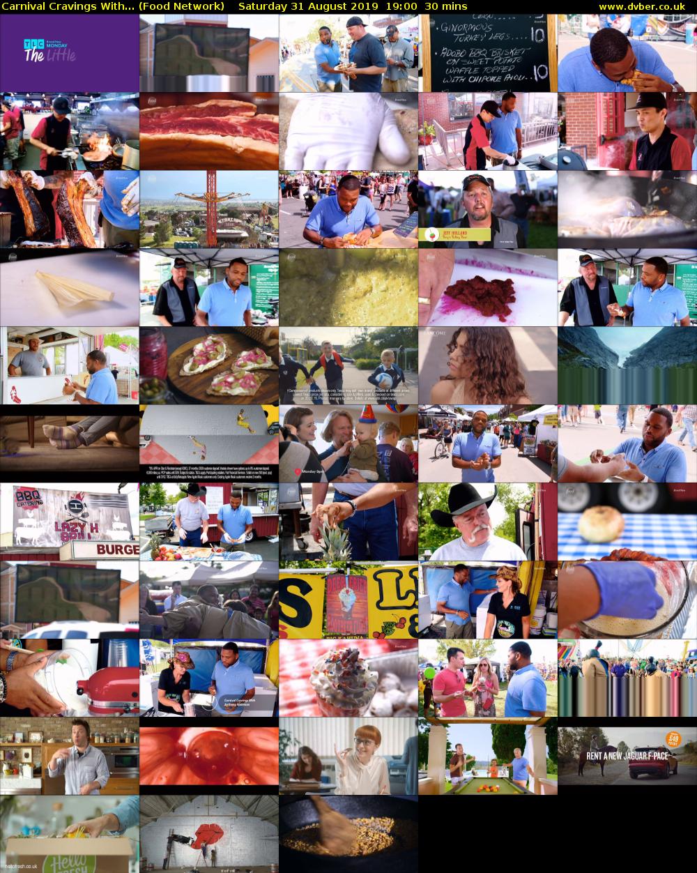 Carnival Cravings With... (Food Network) Saturday 31 August 2019 19:00 - 19:30