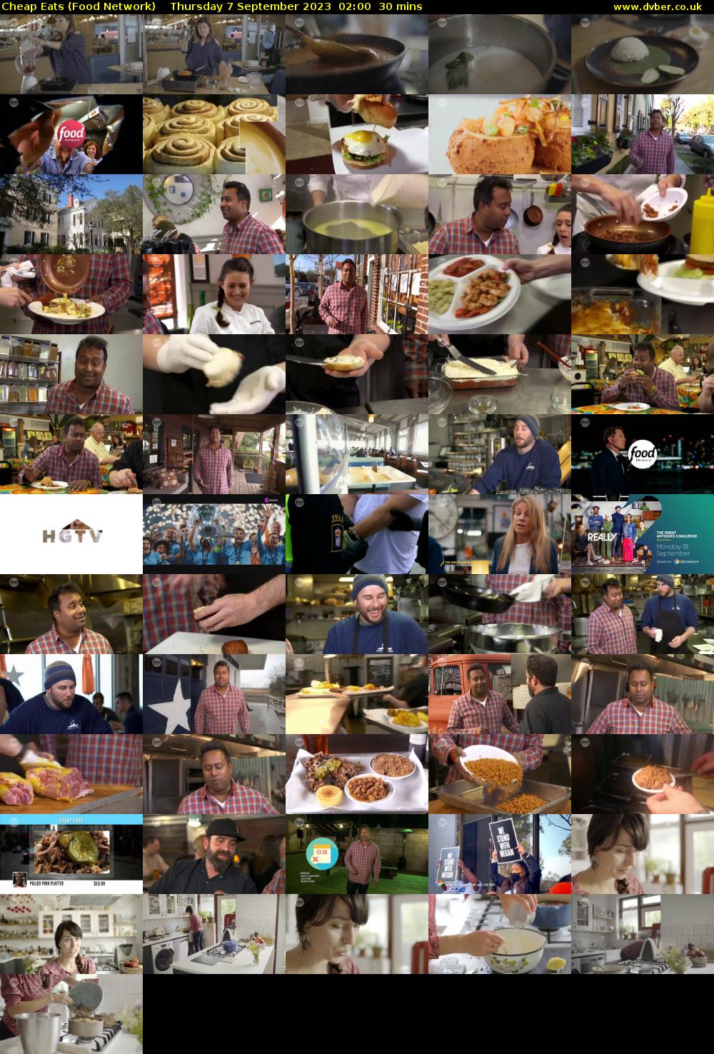 Cheap Eats (Food Network) Thursday 7 September 2023 02:00 - 02:30