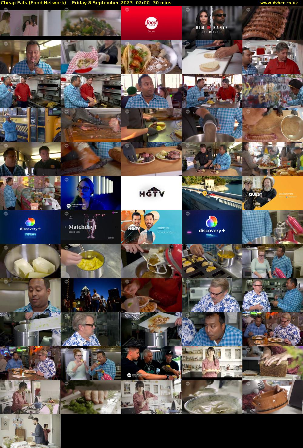 Cheap Eats (Food Network) Friday 8 September 2023 02:00 - 02:30