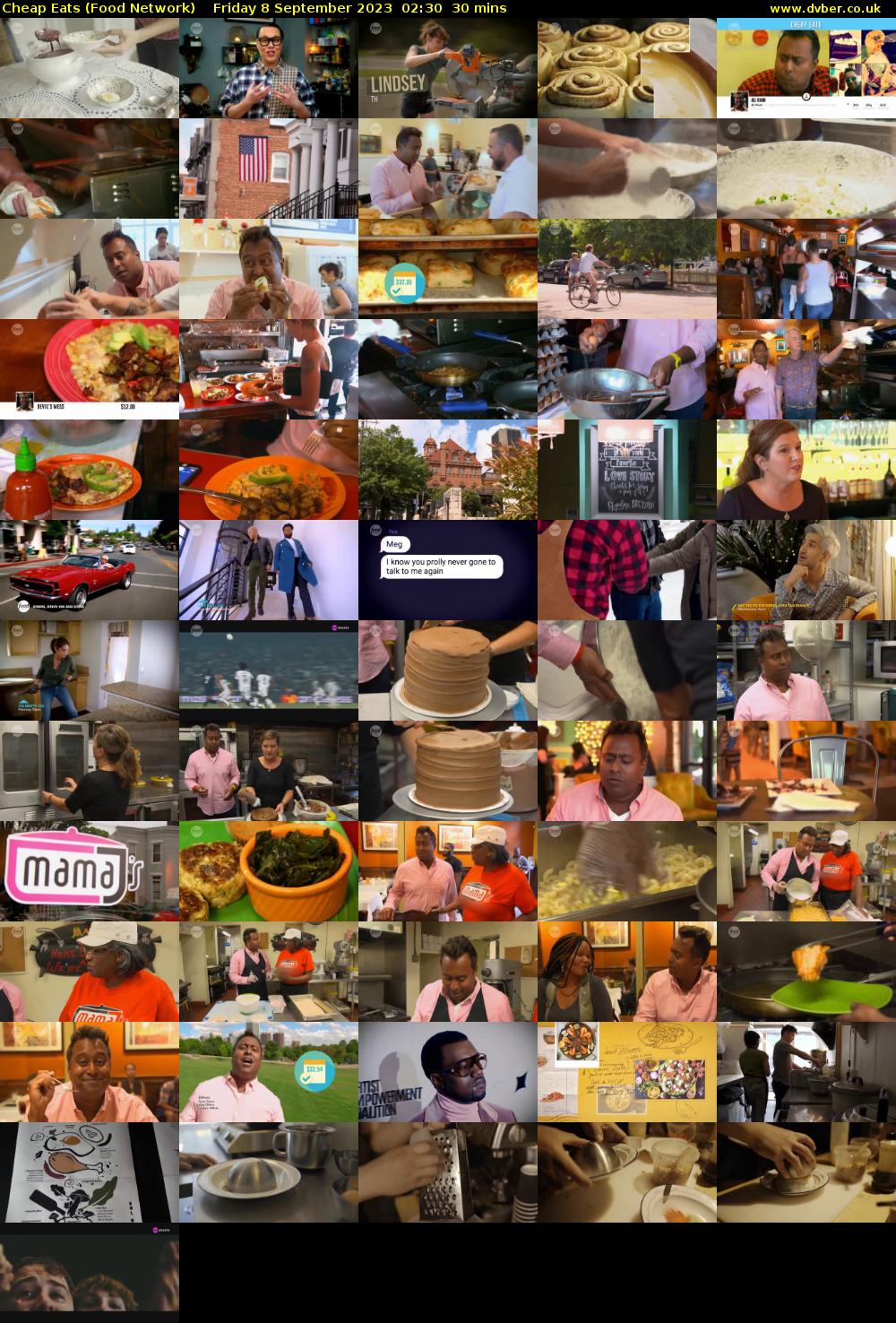 Cheap Eats (Food Network) Friday 8 September 2023 02:30 - 03:00