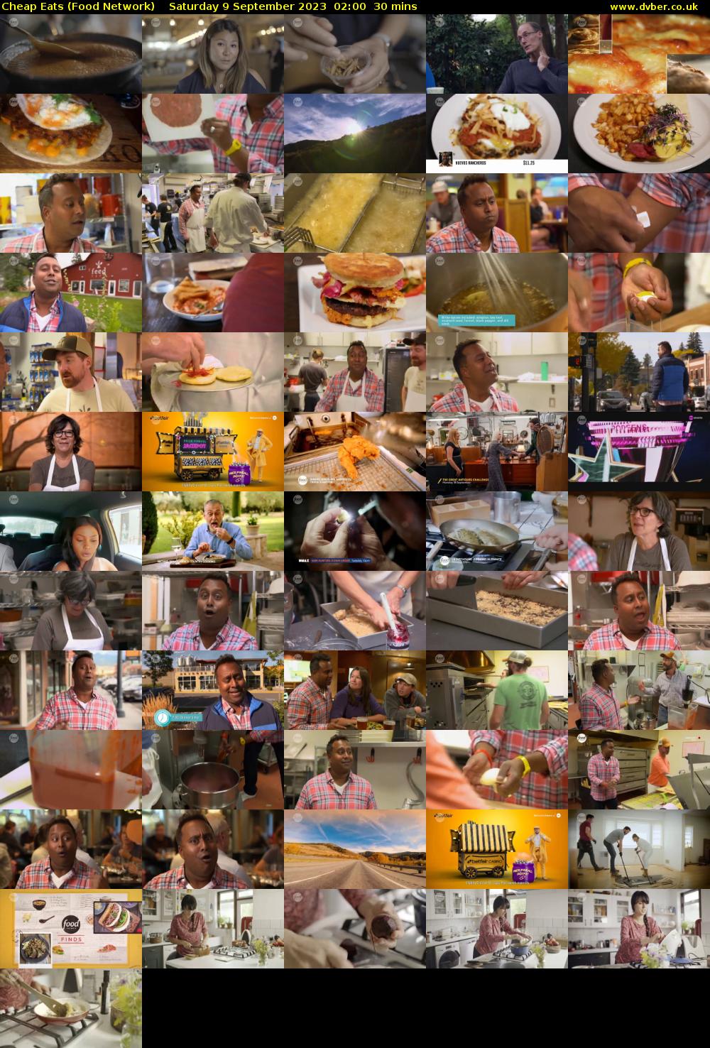 Cheap Eats (Food Network) Saturday 9 September 2023 02:00 - 02:30