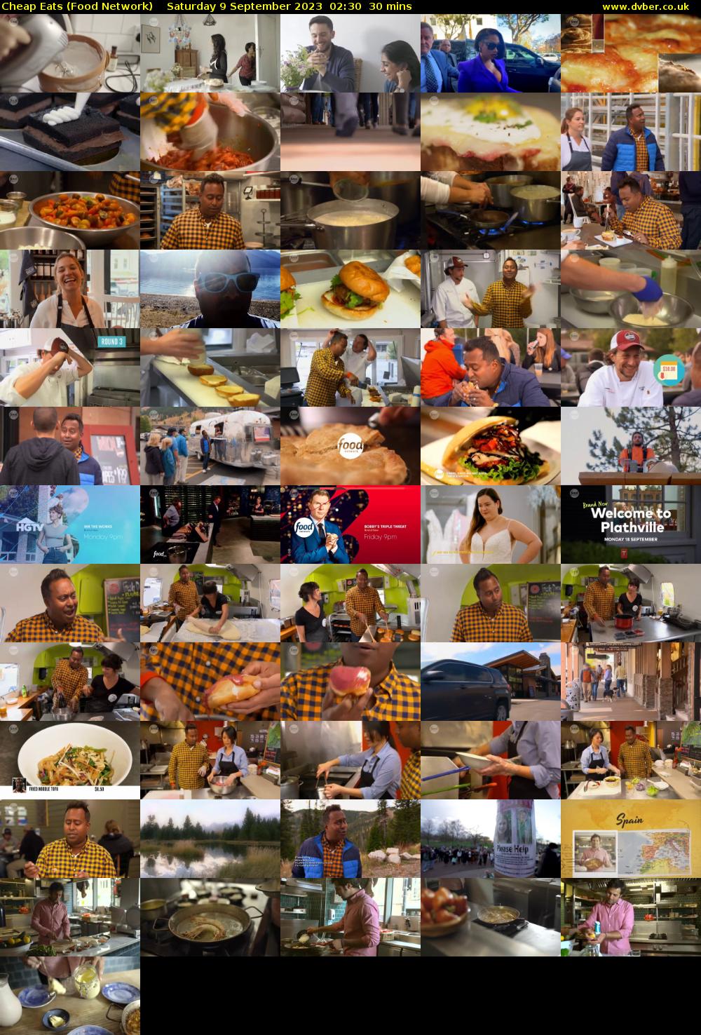Cheap Eats (Food Network) Saturday 9 September 2023 02:30 - 03:00