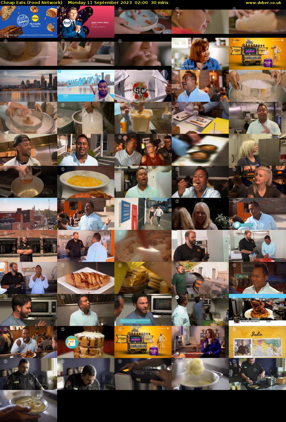 Cheap Eats (Food Network) Monday 11 September 2023 02:00 - 02:30