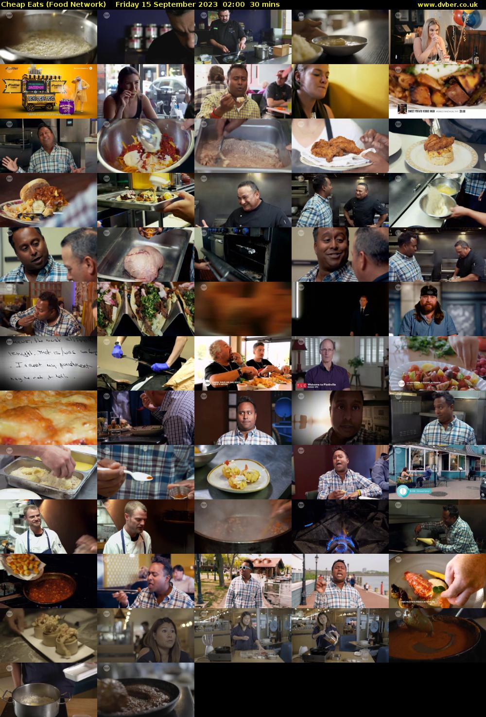 Cheap Eats (Food Network) Friday 15 September 2023 02:00 - 02:30