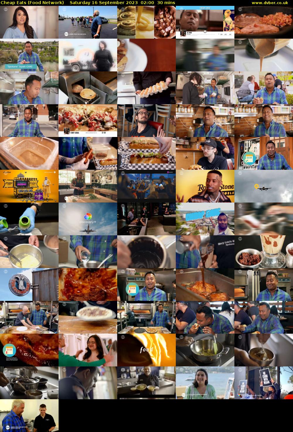 Cheap Eats (Food Network) Saturday 16 September 2023 02:00 - 02:30