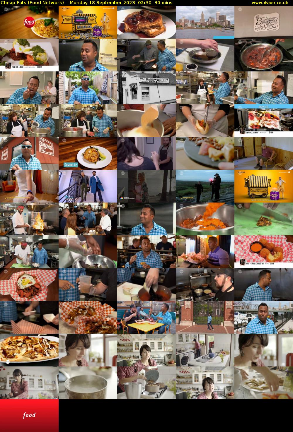 Cheap Eats (Food Network) Monday 18 September 2023 02:30 - 03:00
