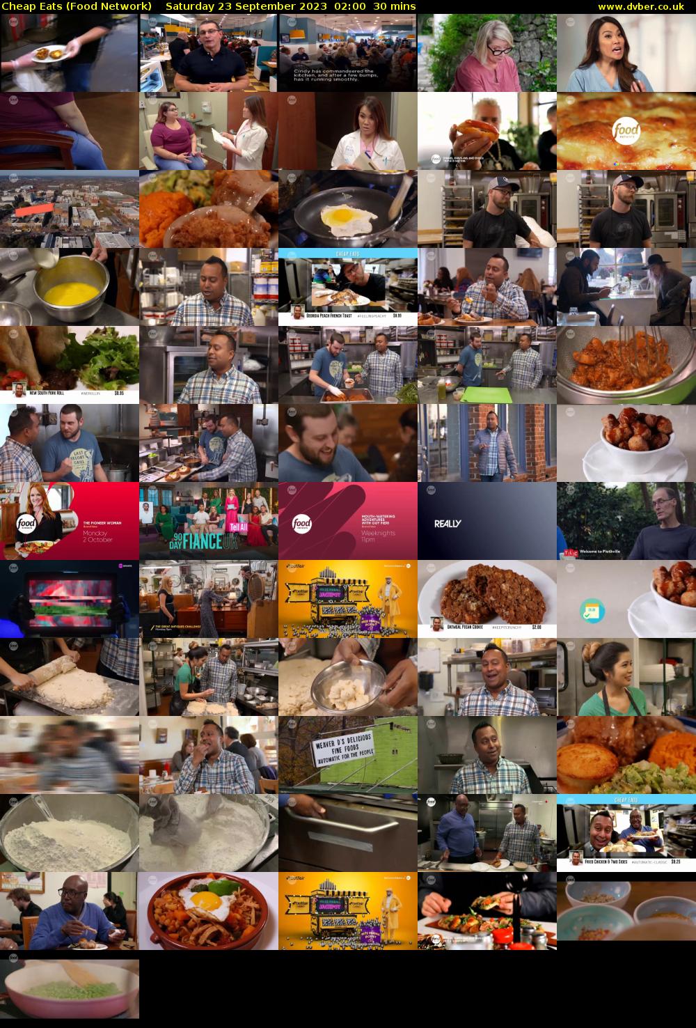 Cheap Eats (Food Network) Saturday 23 September 2023 02:00 - 02:30
