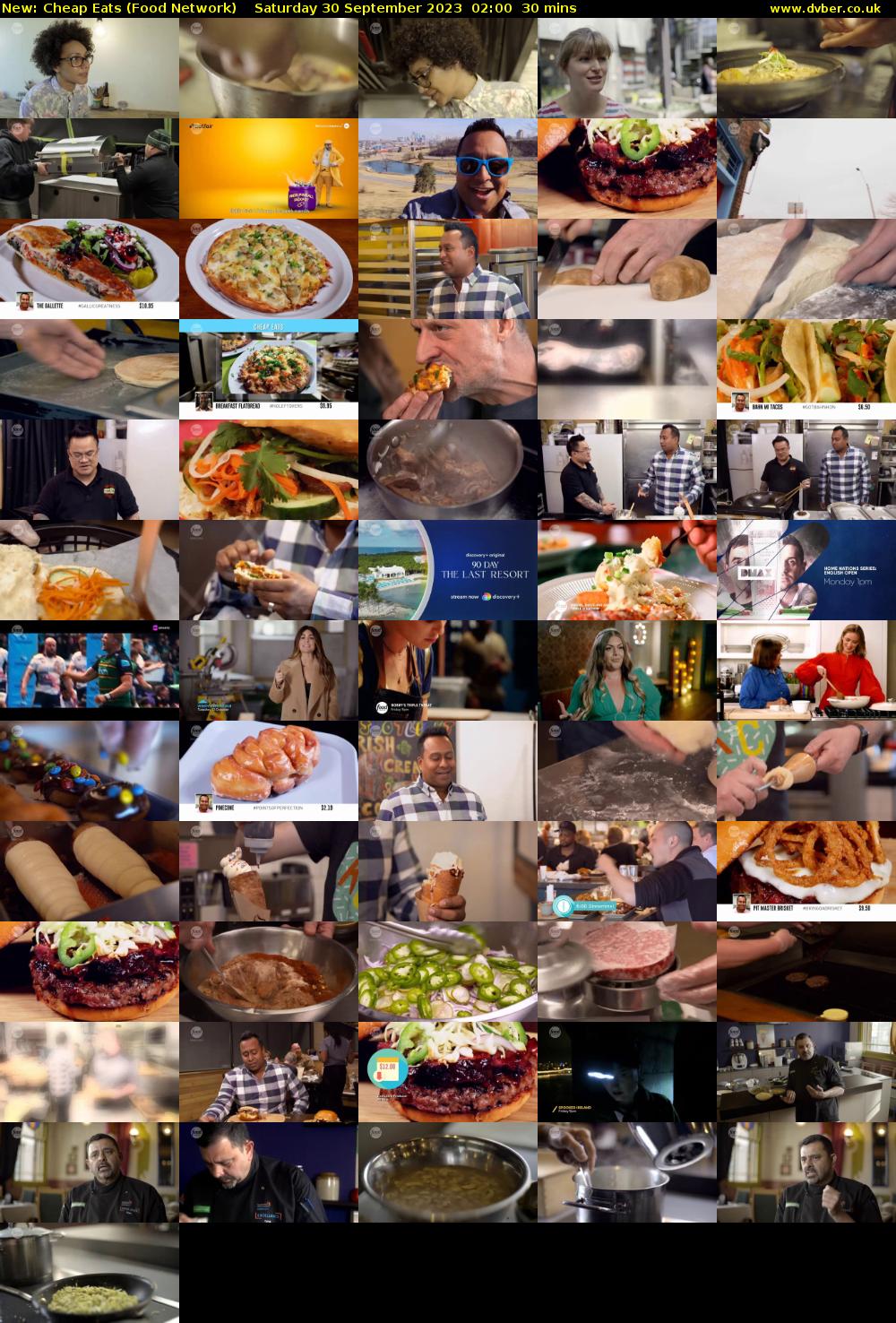 Cheap Eats (Food Network) Saturday 30 September 2023 02:00 - 02:30
