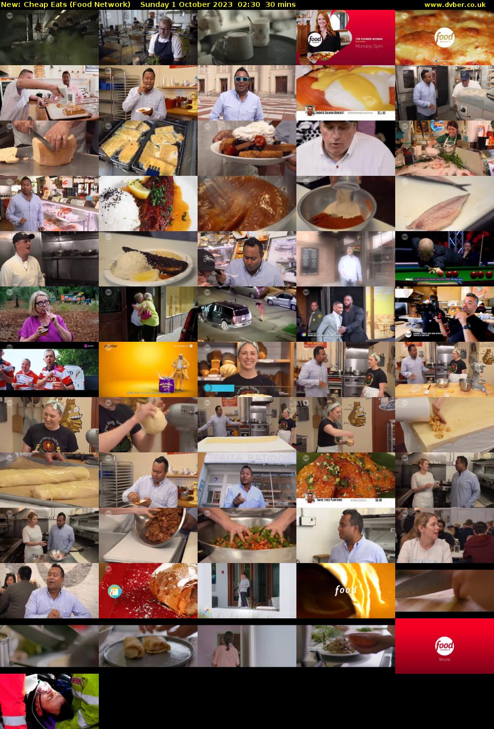 Cheap Eats (Food Network) Sunday 1 October 2023 02:30 - 03:00