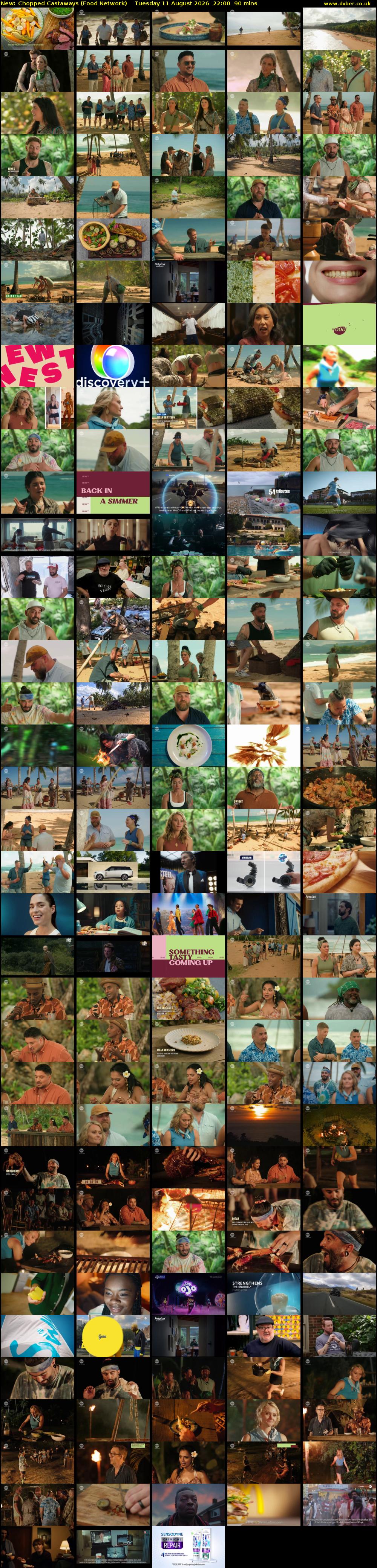 Chopped Castaways (Food Network) Tuesday 11 August 2026 22:00 - 23:30
