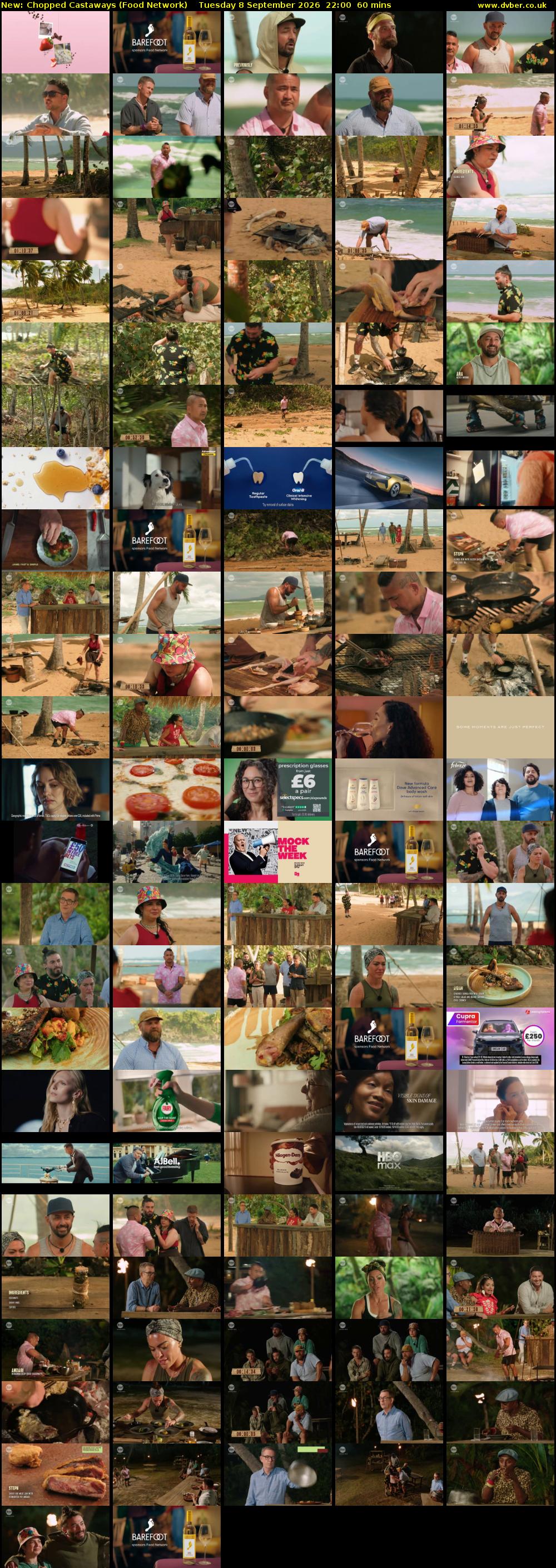 Chopped Castaways (Food Network) Tuesday 8 September 2026 22:00 - 23:00