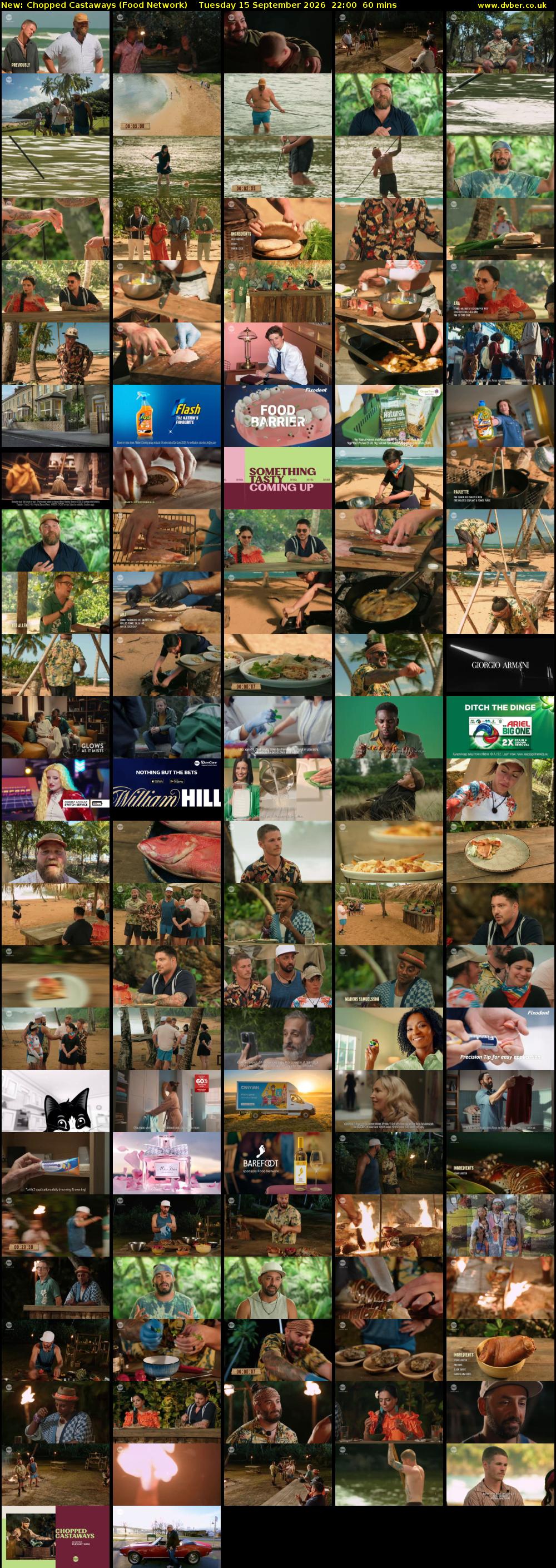 Chopped Castaways (Food Network) Tuesday 15 September 2026 22:00 - 23:00